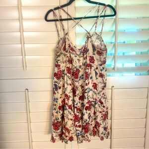 American Eagle Outfitters Red, White, & Blue Floral Dress size Large